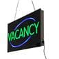 LED “Vacancy” Sign with Neon Green and Blue Lighting