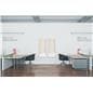 White metal wall mount file holder offers angled pockets