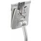 Locking Silver iPad Stand with Portrait or Landscape Mounting