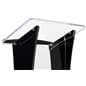 Collapsible acrylic podium with sleek professional appearance