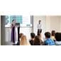 Collapsible acrylic podium in lecture hall