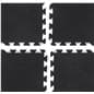 Interlocking foam mats with pebbled finish pattern