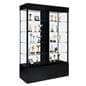 Glass display case with lights