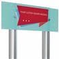 Custom Acrylic Panel Wall Sign Mounted to LSQC28 Series Posts