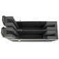 Flat screen storage case with stationary center divider