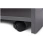 Hostess station with 4 hidden caster wheels