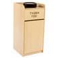 Fast Food Trash Can has a Maple Finish