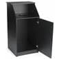 Black Waste Receptacle Enclosure, Hinged Door