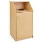 Top-Loading Restaurant Receptacle, Maple Finish