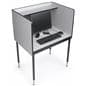 Work Carrel with Desktop Computer in Use