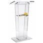 Custom Graphic Transparent Podium, Floor Standing