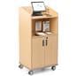 Modern Floor Lectern on Wheels can hold electronics, menus, promotional items, personal belongings, and more