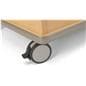 Modern Floor Lectern on Wheels has four locking casters