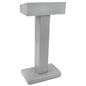 Closed Front Silver Steel Podium