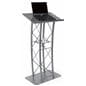 Truss lectern with center shelf