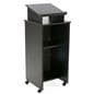 Wheeled Podium Has One Adjustable Shelf