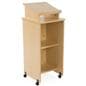 Rolling Lectern Has One Adjustable Shelf