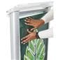 Custom LED clear acrylic lectern with transparent panel