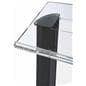 Clear & Black Podium with Surface for Laptop or Notes
