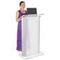 Recycled plastic lectern with frosted panel 