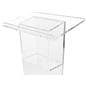 Acrylic pulpit with shelves