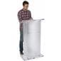 Frosted Plexiglass Pulpit with Large Tabletop