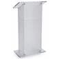 Frosted Plexiglass Pulpit with 1 Shelf
