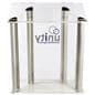 Large Lucite Lectern with 2-Color Graphic, Weighs 75 lbs