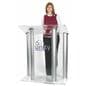 Large Lucite Lectern with 2-Color Graphic, Floor Standing