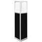 Illuminated panel display pedestal features 4 clear acrylic window panes