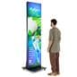 Digital advertising display stands 90 inches tall for optimal visibility 