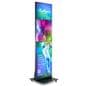 Digital advertising display with full color custom printed graphics