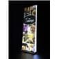 Backlit banner stand with durable LED aluminum base 