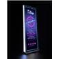 Backlit banner stand with two 29 x 78 custom printed panels