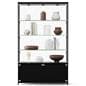 LED retail display case with storage