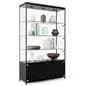 Black LED retail display cabinet