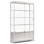48" LED retail showcase with storage