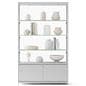 48" LED retail showcase with side lights