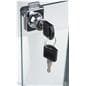 Wide LED display case with lock and keys