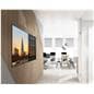 Digital advertising screen in an office setting