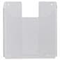 Transparent brochure holders made with recycled acrylic