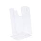 Transparent brochure holders with clear recycled acrylic
