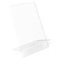 Flat back literature holder is made from thick clear acrylic