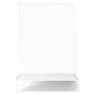 Flat back literature holder features clean lines with rounded corners