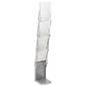 Zig zag magazine stand with silver base