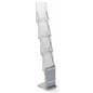 Zig zag magazine stand with sign holder
