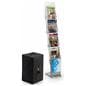 Zig zag magazine stand with carrying case