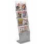 Portable literature stands with sturdy aluminum base