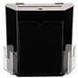 Black suggestion box with 2 pockets with hinged lid