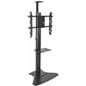 Floor Standing TV Stand With Power Supply, Aluminum Frame